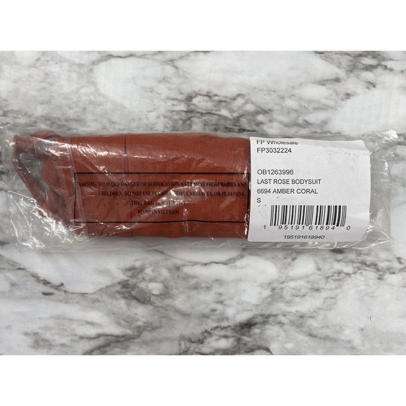 Free People NWT Last Rose Bodysuit Spaghetti Straps Sweetheart Neck Amber S New - Picture 10 of 12